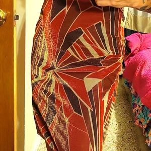 Vintage golden sunset geometric skirt, size small